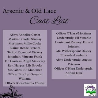 Congratulations to everyone who’s been casted!! Rehearsals start this Monday after school!! Check your emails for more information.