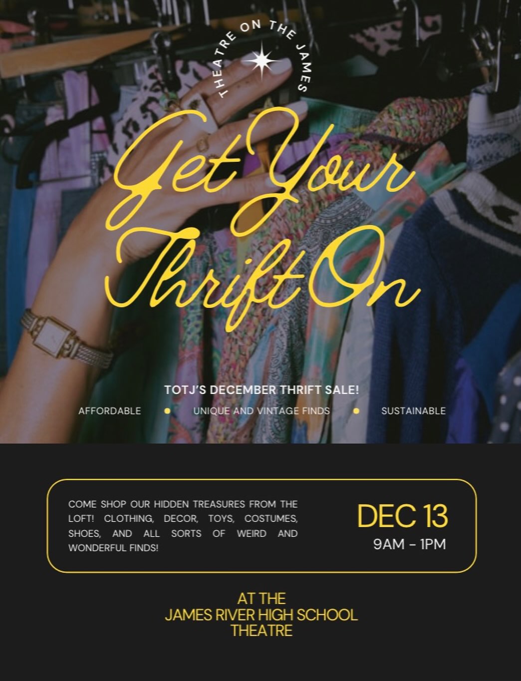 This weekend join us at our pop-up thrift sale!! Get some holiday shopping done before break!
